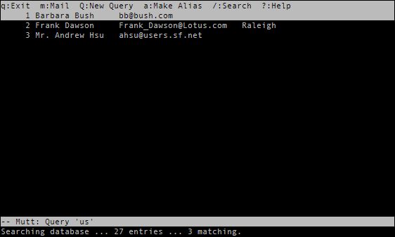 screenshot of mutt_vc_query